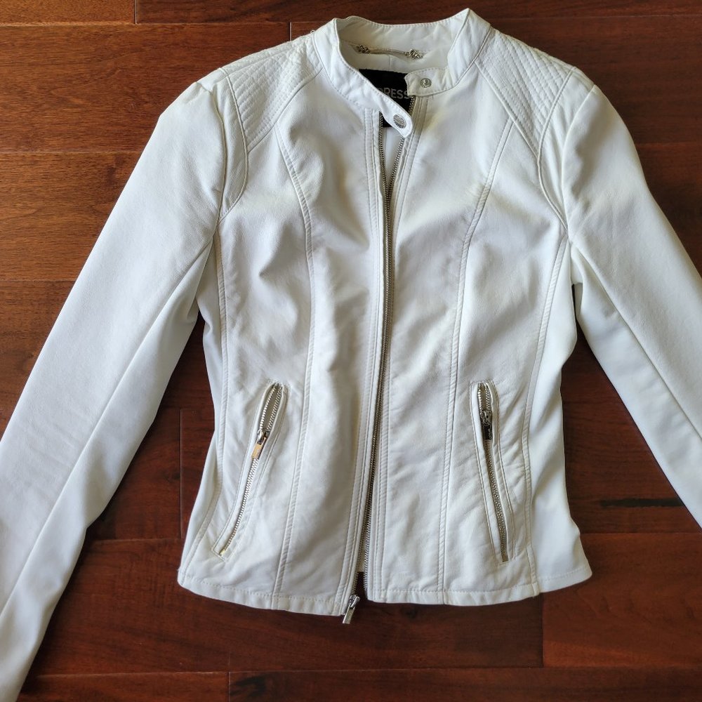 Express cream bomber jacket